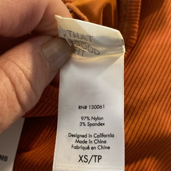 L*Space Axel Ribbed Bikini Top in Amber, One Shoulder Strap, X-Small, NWT - Picture 8 of 11